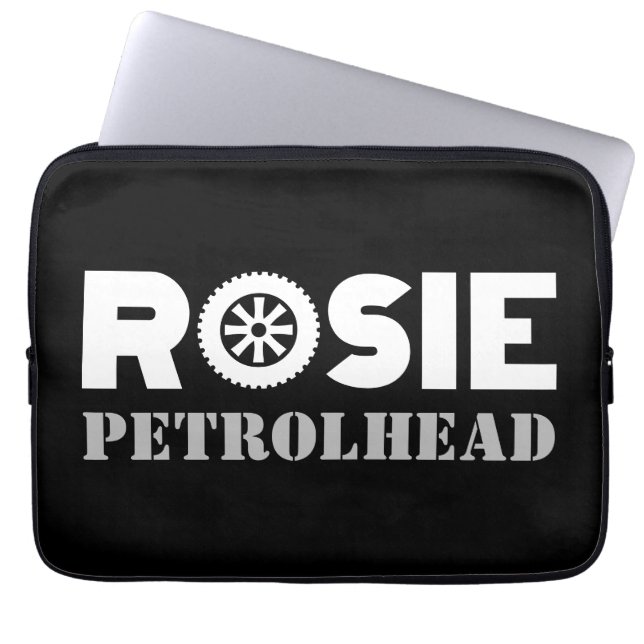 Rosie Petrol Head Laptop Sleeve (Voorkant)