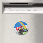 Rosie Pug Riveter - Regenboogmagneet Magneet (Insitu (Vaatwasser))