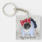 Rosie Pug Riveter Sleutelhanger (voorkant)