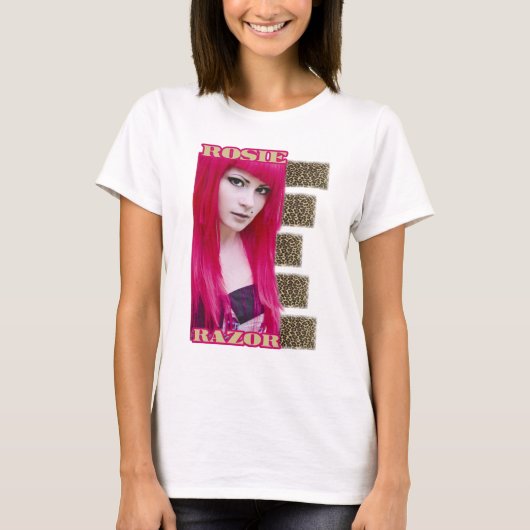 Rosie Razor mode modelmeisjes T-shirt (Voorkant)