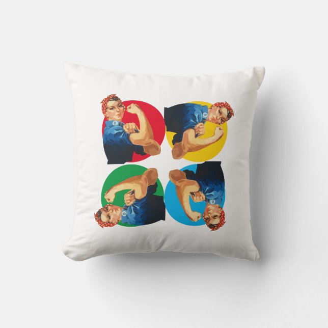  ROSIE-RIVETER afdrukken Kussen (Voorkant)
