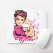 Rosie Riveter Breast Cancer Awareness Muismat (Met muis)