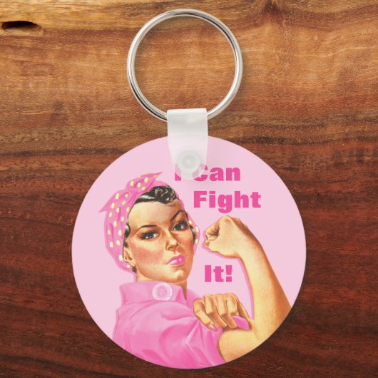 Rosie Riveter Custom Cancer Sleutelhanger (Voorkant)