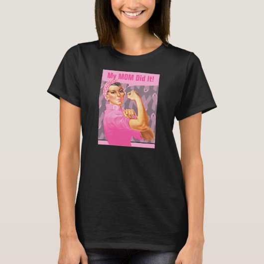 Rosie Riveter Custom Cancer T-shirt (Voorkant)