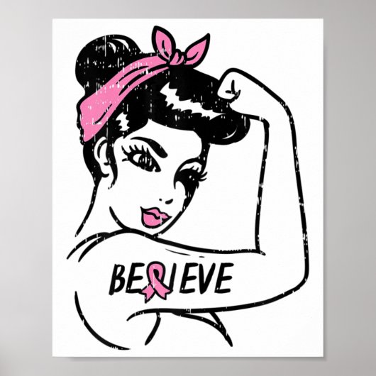 Rosie Riveter gelooft dat het bestrijden van borst Poster (Voorkant)