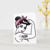 Rosie Riveter heeft het bewustzijn van borstkanker Kaart (Gele Bloem)