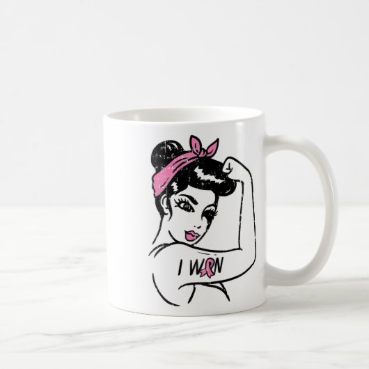 Rosie Riveter heeft het bewustzijn van borstkanker Koffiemok (Rechts)