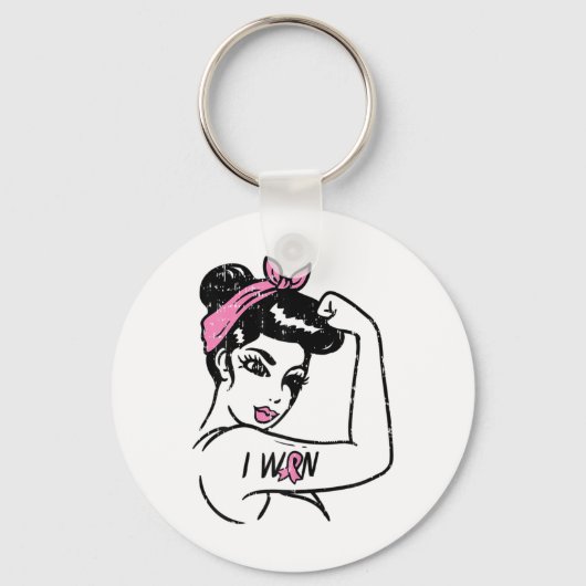Rosie Riveter heeft het bewustzijn van borstkanker Sleutelhanger (Voorkant)