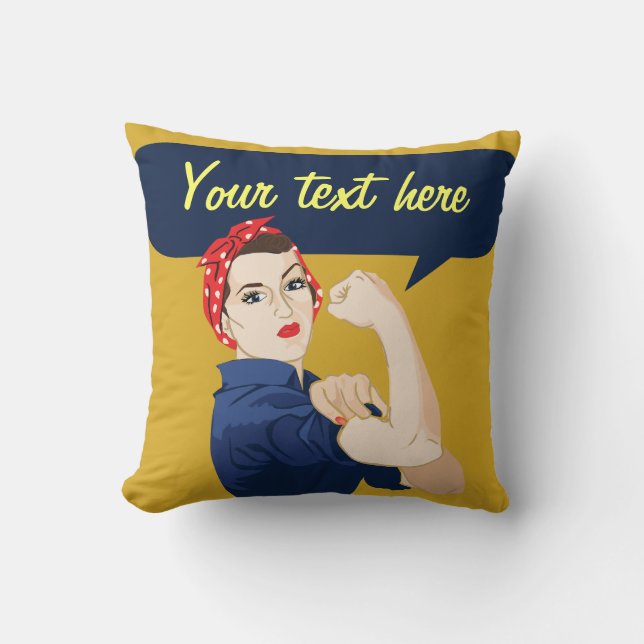  Rosie Riveter Kussen (Voorkant)