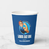 Rosie Riveter LABOR DAY BBQ Papieren Bekers (Achterkant)