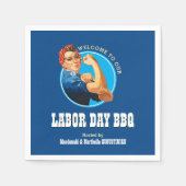 Rosie Riveter LABOR DAY BBQ Servet (Voorkant)