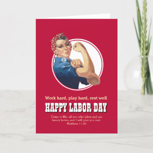 Rosie Riveter LABOR DAY Feestdagen Kaart