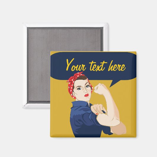  Rosie Riveter Magneet (Voorkant / Achterkant)