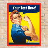 Rosie Riveter met aangepaste tekst Poster