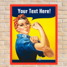 Rosie Riveter met Customize Text