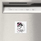 Rosie Riveter Pink tegen borstkanker Magneet (Insitu (Vaatwasser))