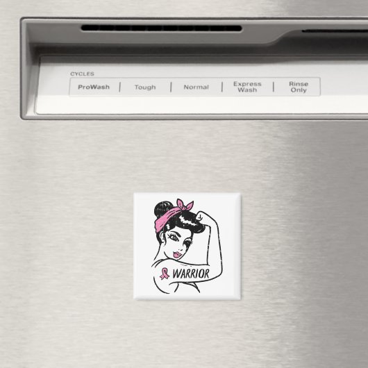 Rosie Riveter Pink tegen borstkanker Magneet (Insitu (Vaatwasser))