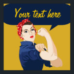 Rosie Riveter Poster<br><div class="desc">feministisch ontwerp voegt je eigen tekst toe</div>