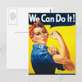 Rosie Riveter  Propaganda Briefkaart (Voorkant / Achterkant)