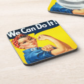 Rosie Riveter Propaganda Drankjes Onderzetter (Linkerzijde)