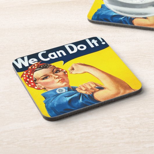 Rosie Riveter  Propaganda Drankjes Onderzetter (Linkerzijde)