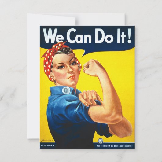 Rosie Riveter  Propaganda Kaart (Voorkant)