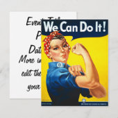 Rosie Riveter  Propaganda Kaart (Voorkant / Achterkant)