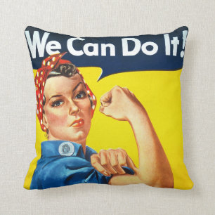 Rosie Riveter  Propaganda Kussen