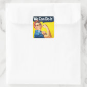 Rosie Riveter  Propaganda Vierkante Sticker (Tas)