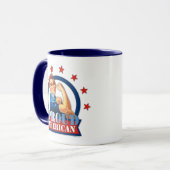 Rosie Riveter Proud American Ringer Mok (Voorkant links)