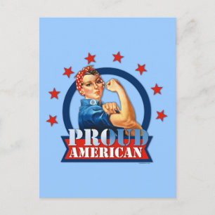 Rosie Riveter Proud Amerikaans Briefkaart