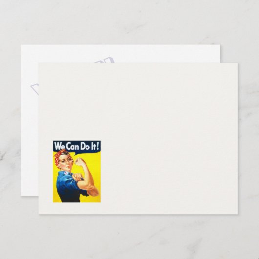 Rosie Riveter STEMMEN! briefkaart (Voorkant / Achterkant)