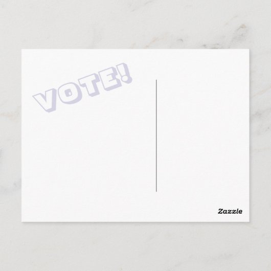 Rosie Riveter STEMMEN! briefkaart (Achterkant)