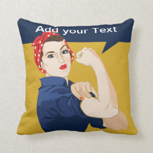 Rosie Riveter Strong Woman Kussen