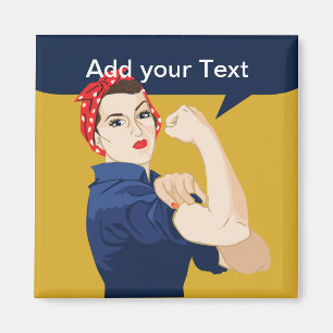 Rosie Riveter Strong Woman Magneet