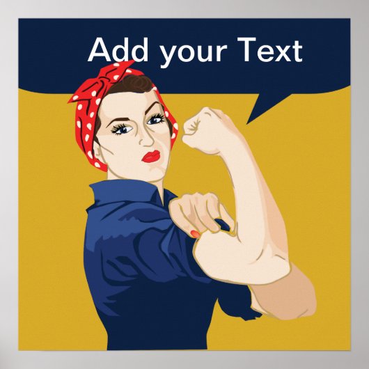 Rosie Riveter Strong Woman Poster (Voorkant)