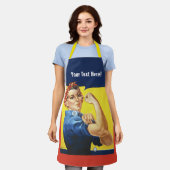 Rosie Riveter voeg eventuele tekst toe Schort (Gedragen)