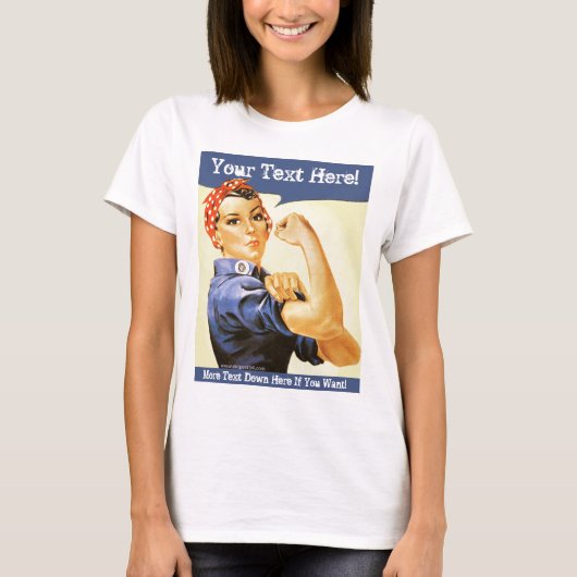 Rosie Riveter volledig T-shirt (Voorkant)