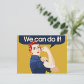 Rosie Riveter, we kunnen het Briefkaart (Staand voorkant)