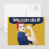 Rosie Riveter, we kunnen het Briefkaart (Voorkant / Achterkant)