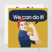 Rosie Riveter, we kunnen het Kaart (Voorkant / Achterkant)