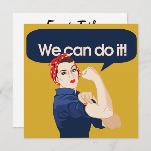 Rosie Riveter, we kunnen het Kaart (Voorkant / Achterkant)