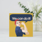 Rosie Riveter, we kunnen het Kaart (Staand voorkant)