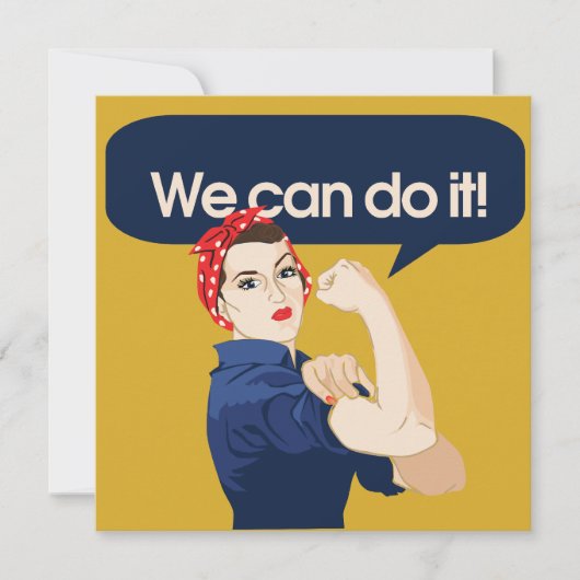 Rosie Riveter, we kunnen het Kaart (Voorkant)