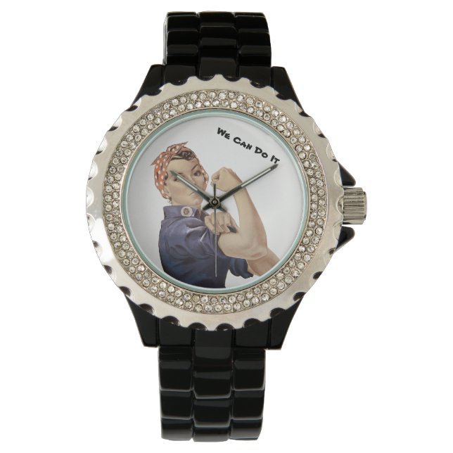 Rosie Riveter WW2 We kunnen het doen Horloge (Voorkant)