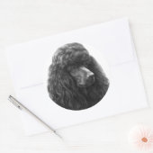 Rosie, standaard poedel ronde sticker (Envelop)