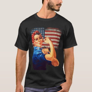 Rosie The Riveter Amerikaanse Vlag Vs Rosie The Ri T-shirt