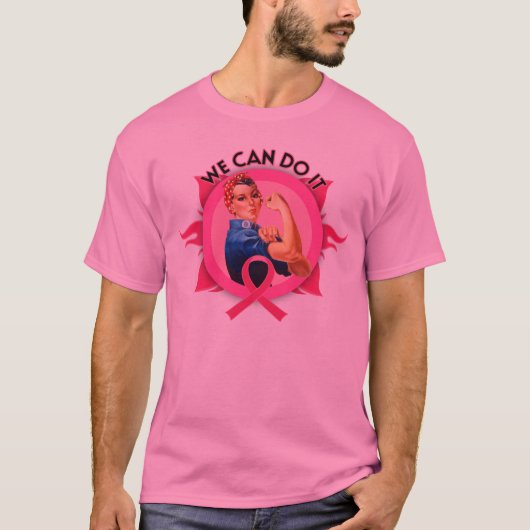 Rosie the Riveter Breast Cancer T-shirt (Voorkant)