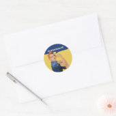 Rosie the Riveter Classic Round Sticker (Envelop)