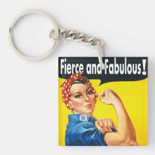 Rosie The Riveter Fel en Fabulous Sleutelhanger